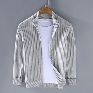 Herren Rippstrick-Strickjacke | Klassische Passform