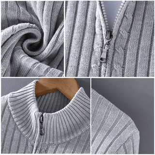 Herren Rippstrick-Strickjacke | Klassische Passform
