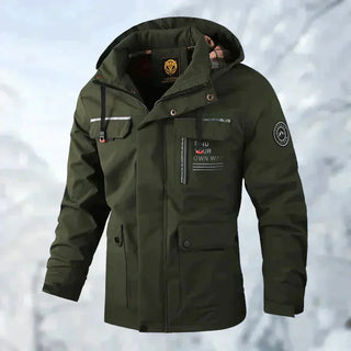 Herren-Daunenjacke aus Cord | Mit Reißverschluss