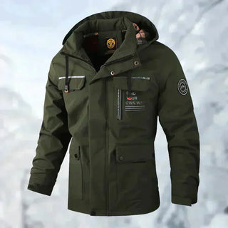 Herren Mid-Länge Windbreaker Jacke | Mit Kapuze