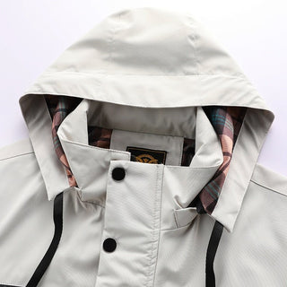 Herren-Daunenjacke aus Cord | Mit Reißverschluss