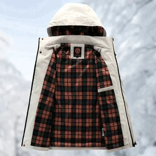 Herren-Daunenjacke aus Cord | Mit Reißverschluss