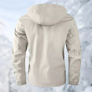 Herren Mid-Länge Windbreaker Jacke | Mit Kapuze