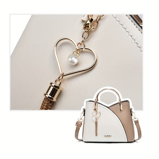Damen Farbblock Schultertasche | Umhängetasche