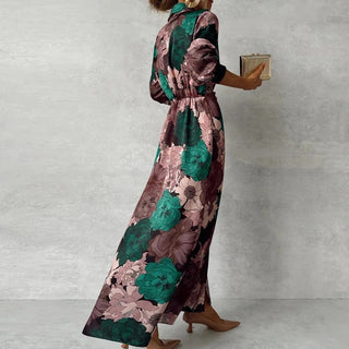 Kleid mit Gürtel für Damen | Maxi