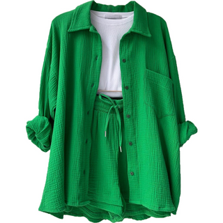 Damen-Shirt und Shorts im Set | Zweiteiliges Set