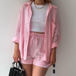 Damen-Shirt und Shorts im Set | Zweiteiliges Set