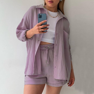 Damen-Shirt und Shorts im Set | Zweiteiliges Set