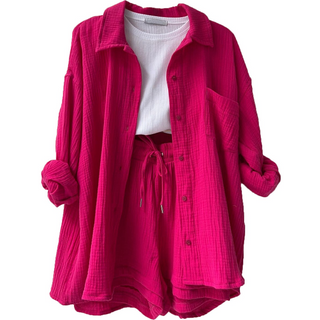 Damen-Shirt und Shorts im Set | Zweiteiliges Set