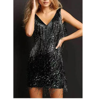 Damen Fransen Partykleid | Mini