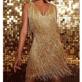 Damen Fransen Partykleid | Mini