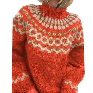 Damen-Nordic-Pullover | Geometrisch