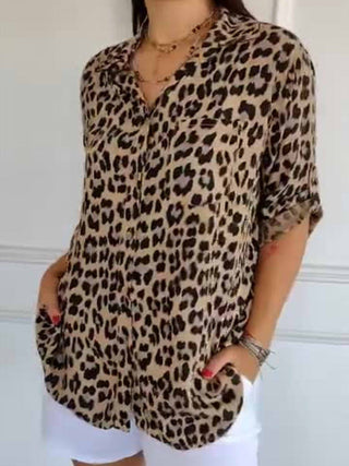Damen Leopardprint Hemd | Lässig