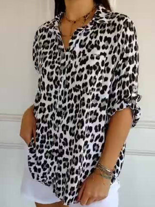 Damen Leopardprint Hemd | Lässig
