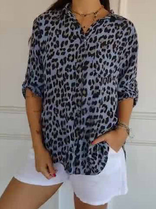 Damen Leopardprint Hemd | Lässig