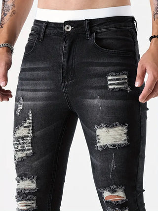 Herren-Skinny-Jeans mit Rissen | Im Used-Look