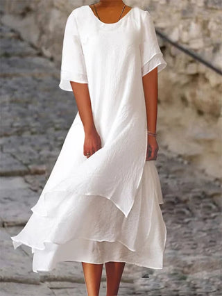 Damen Schicht Loose Kleid | Maxi