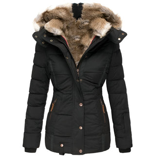 Damen Winter Daunenjacke | Kapuze Schlanker Schnitt