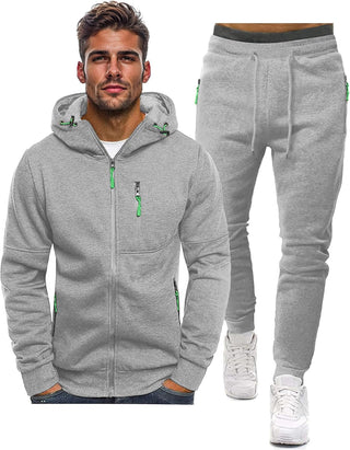 Herren Kapuzenpulli Trainingsanzug Set |Reißverschluss Jacke & Jogginghose
