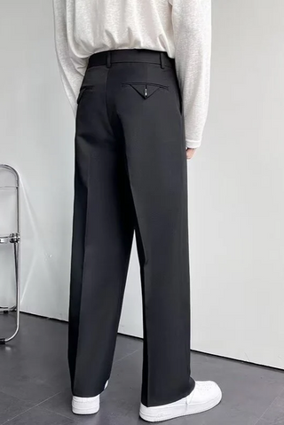 Herren-Hose mit weitem Bein | Mit Falten