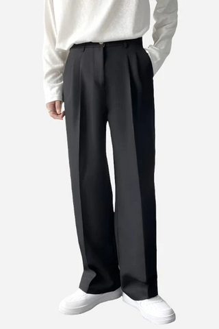 Herren-Hose mit weitem Bein | Mit Falten