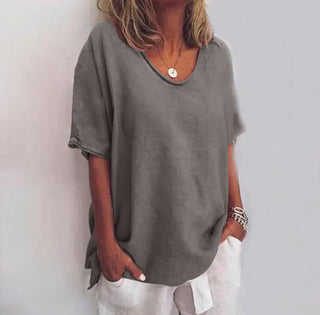 Übergroß-Freizeit-T-Shirt für Damen | Kurzarm