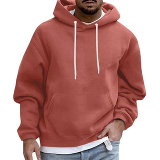 Herren Unifarben Hoodie | Kängurutasche