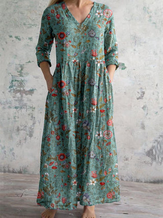 Blumenkleid Boho für Frauen | Maxi