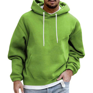 Herren Unifarben Hoodie | Kängurutasche