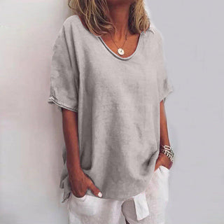 Übergroß-Freizeit-T-Shirt für Damen | Kurzarm