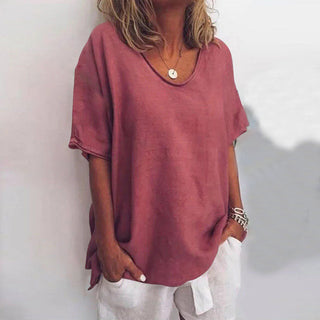 Übergroß-Freizeit-T-Shirt für Damen | Kurzarm