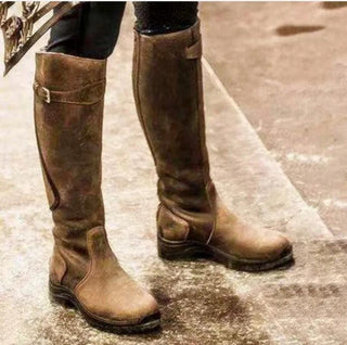 Damen Reitstiefel | Schnallenriemen