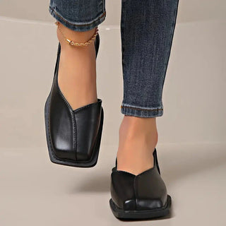 Damen Bequeme Slip-On Loafers | Quadratisch