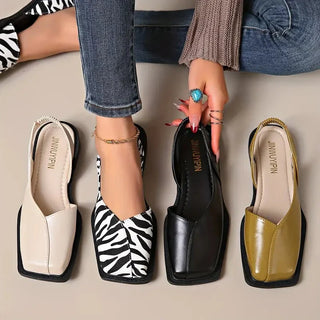 Damen Bequeme Slip-On Loafers | Quadratisch
