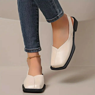 Damen Bequeme Slip-On Loafers | Quadratisch