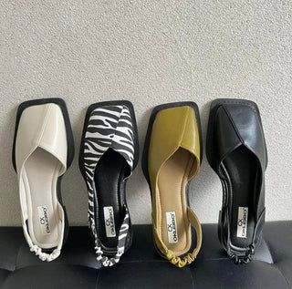 Damen Bequeme Slip-On Loafers | Quadratisch