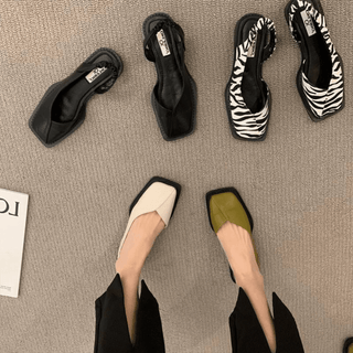 Damen Bequeme Slip-On Loafers | Quadratisch
