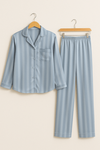 Damen Pyjama Set Zweiteiler | Langarm Oberteil