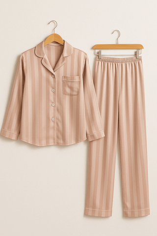 Damen Pyjama Set Zweiteiler | Langarm Oberteil