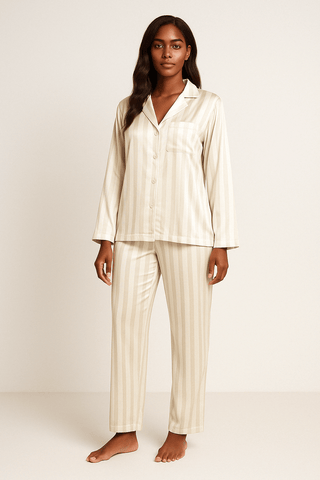 Damen Pyjama Set Zweiteiler | Langarm Oberteil