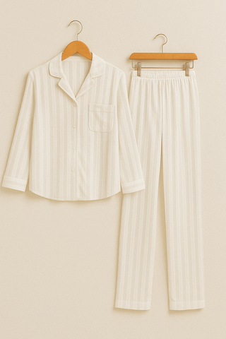 Damen Pyjama Set Zweiteiler | Langarm Oberteil