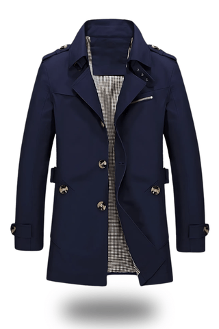 Herren Doppelreiher Trenchcoat | Mittellang