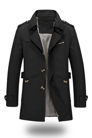 Herren Doppelreiher Trenchcoat | Mittellang