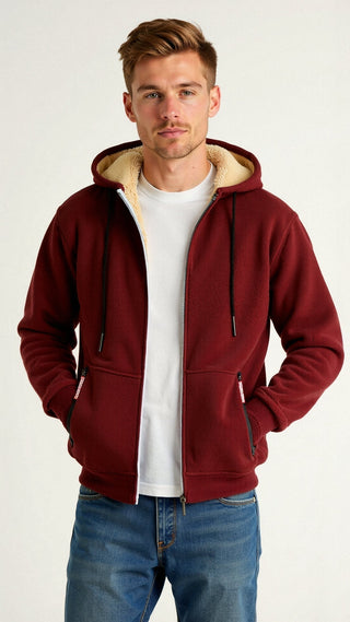 Herren Zip-Up Hoodie | Fleece-Futter