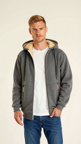 Herren Zip-Up Hoodie | Fleece-Futter
