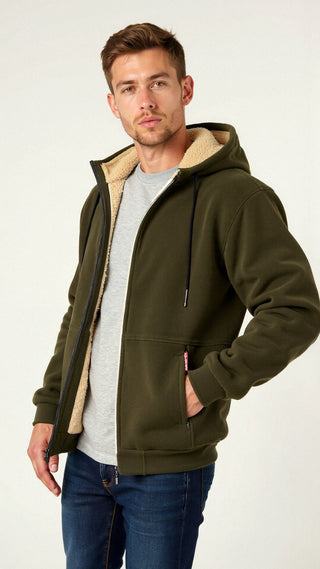 Herren Zip-Up Hoodie | Fleece-Futter
