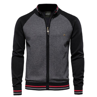Herren Strickjacke mit Reißverschluss | Farbblock