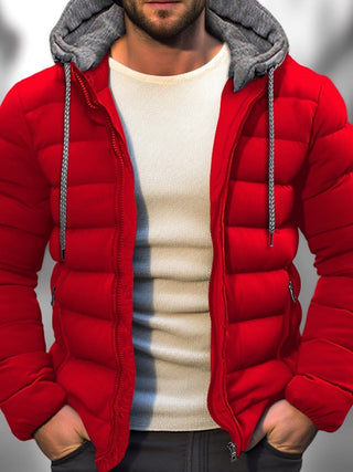 Herren Kapuzen-Pufferjacke | Mit Reißverschluss