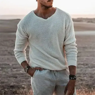Herren Freizeit Pullover | V-Ausschnitt