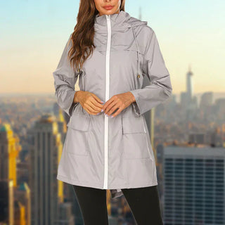 Damen Wasserfester Outdoor Regenmantel | Mit Kapuze